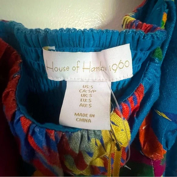 NWT House of Harlow 1960 Tropical Print Maxi Dress Size Small - Picture 8 of 10